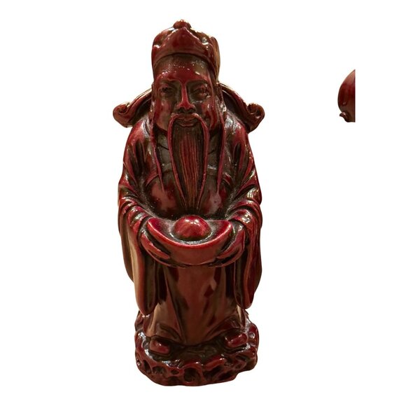 Chinese Fu Lu Shou Trio Figurines Polyresin Home Decor - Picture 3 of 8